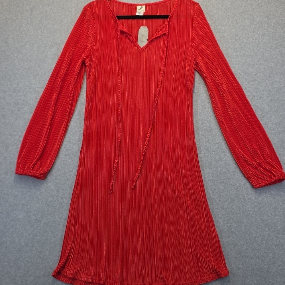 Wrapper NWT Red Pleated Dress
